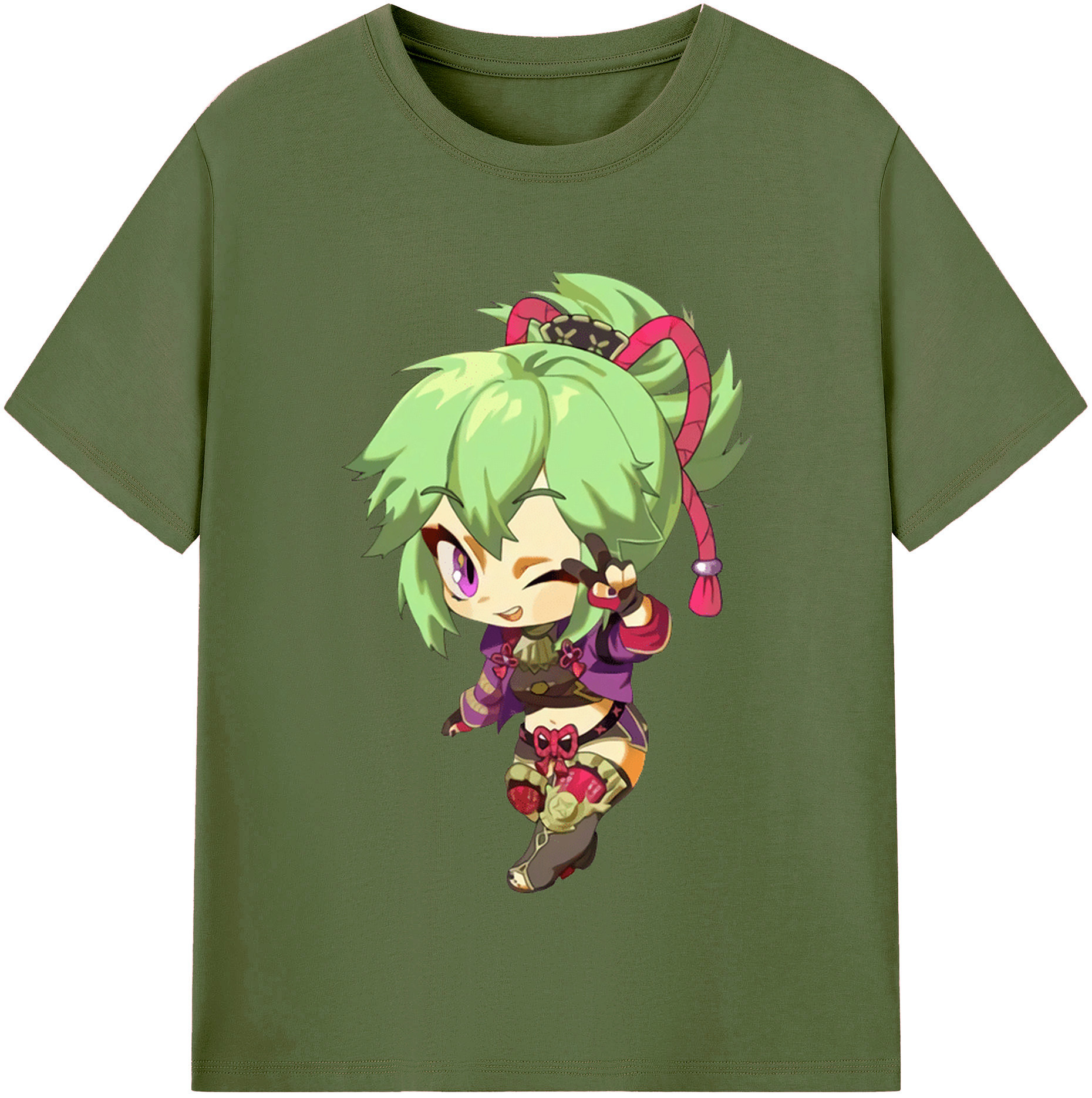 げんし神  久岐忍 くき しのぶ genshin Kuki Shinobu 綿100％半袖Tシャツ（フロントプリント）
